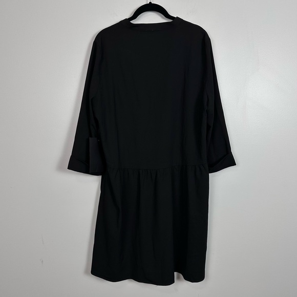 TUCKERNUCK Black Stretch Crepe Royal Shirt Dress - Picture 9 of 12